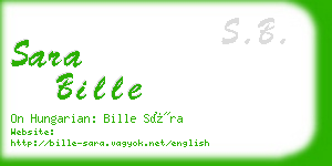 sara bille business card